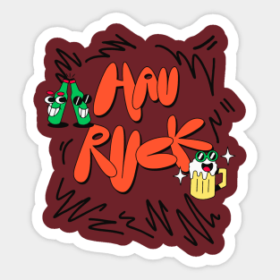 1 2 3 HAU RUCK Sticker